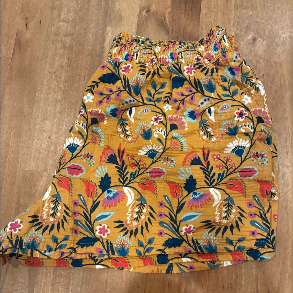 Floral High Waist Women's Shorts - Multicolor